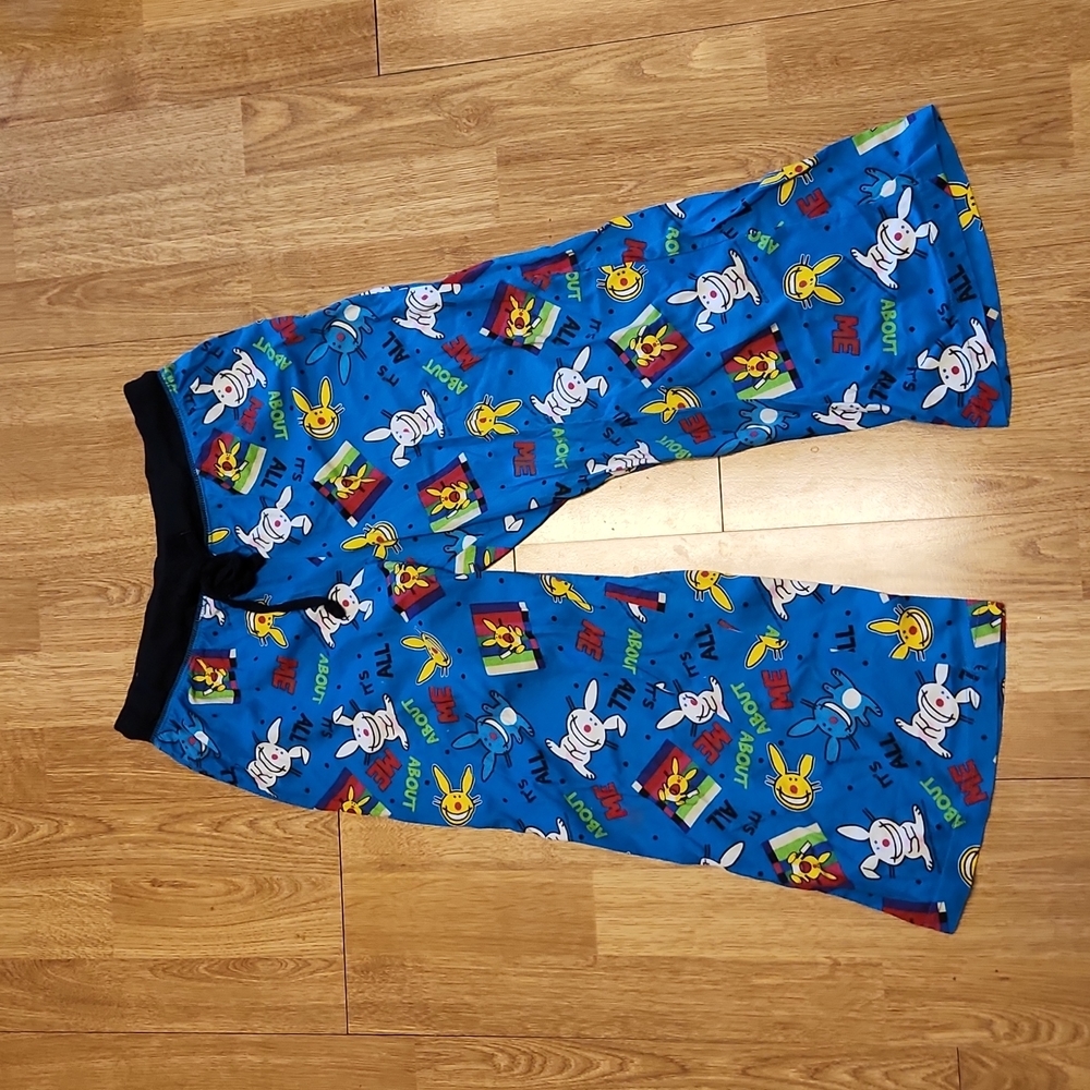 Y2K It's Happy Bunny cropped sleep pants sz small